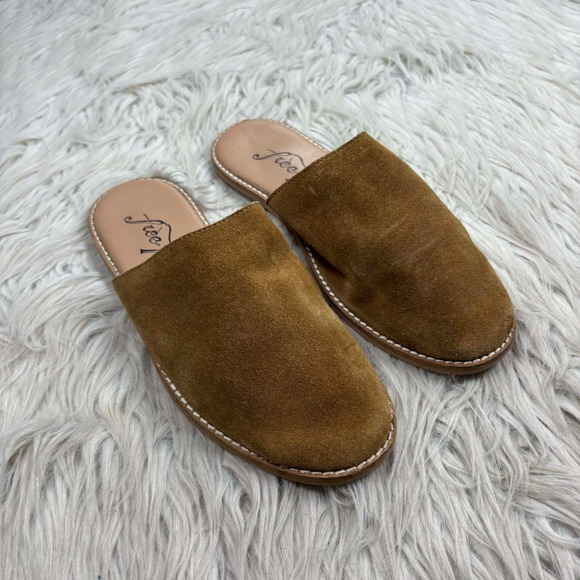 Free People Shoes - Free People Women's 36 US 6 Brown Tan Suede Coronada Mule Slip On Boho